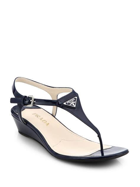 prada sandals blue thong|prada women's thong sandals.